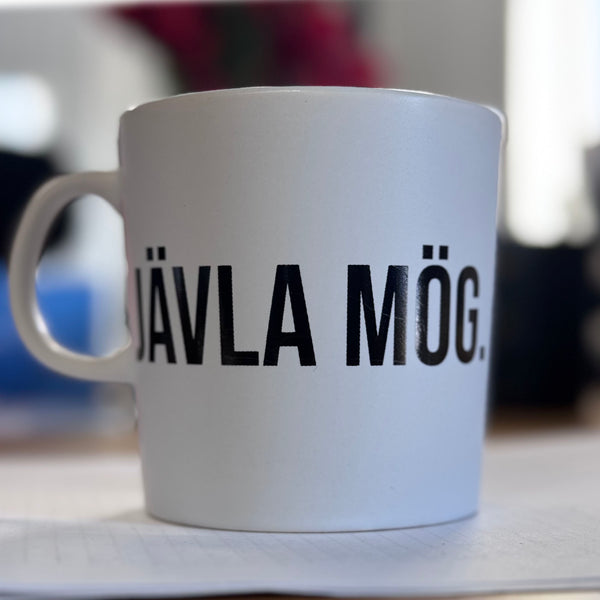 JÄVLA MÖG. Mugg [Svarta / Vita]